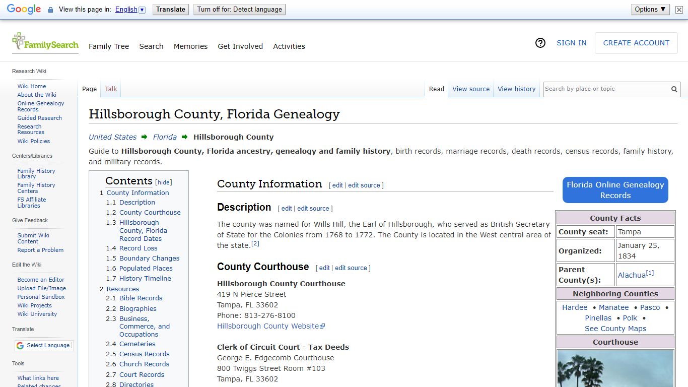 Hillsborough County, Florida Genealogy • FamilySearch